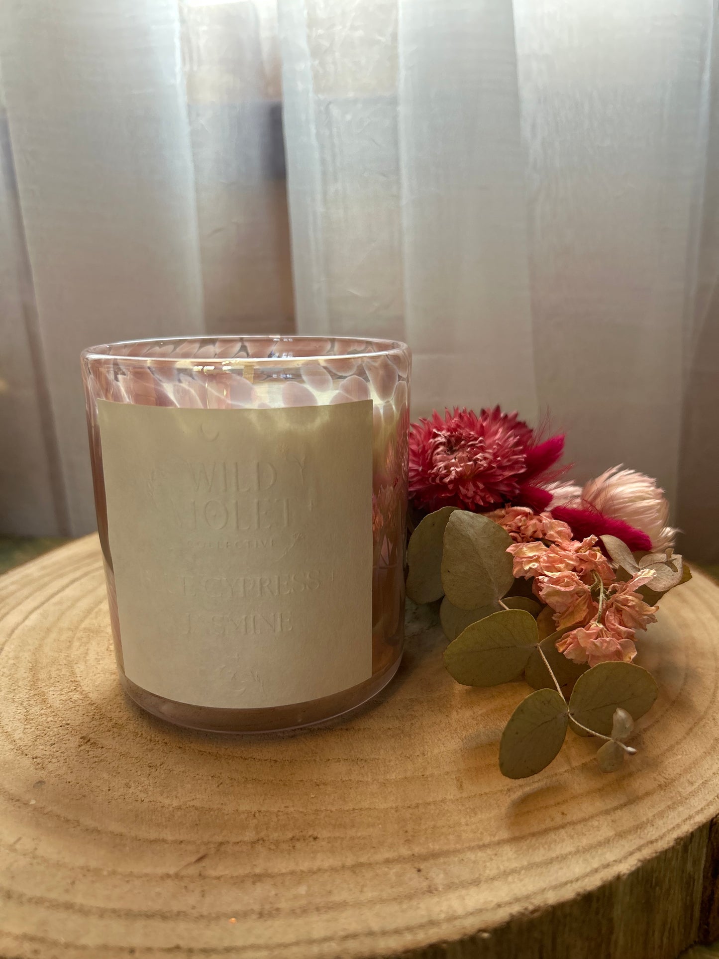 Large Blush Candle