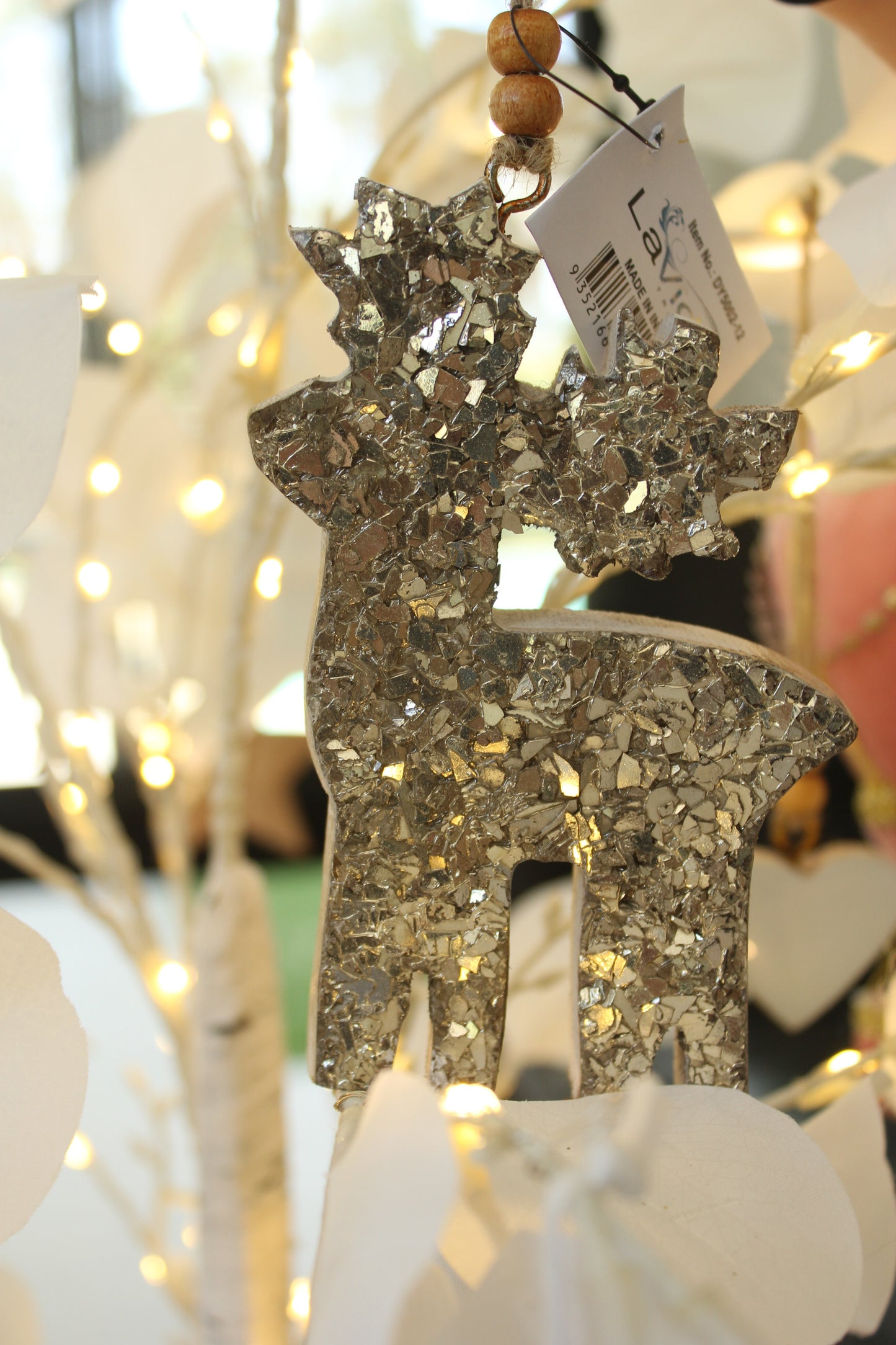 Gold Reindeer decoration