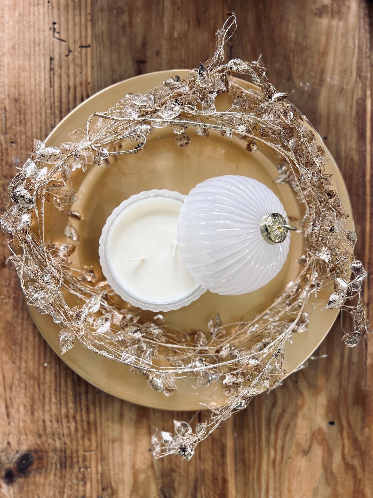 White Bauble Candle