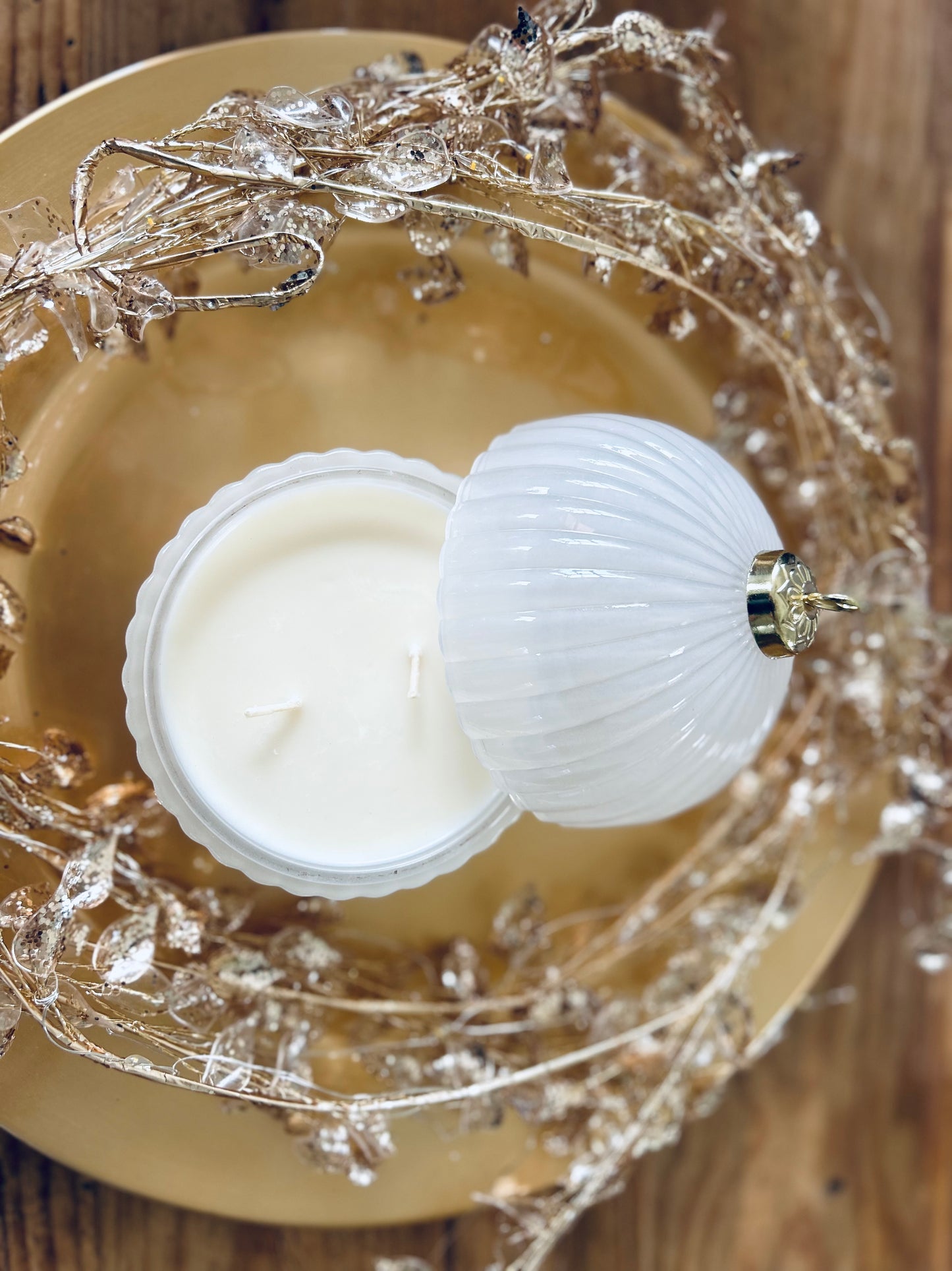 White Bauble Candle