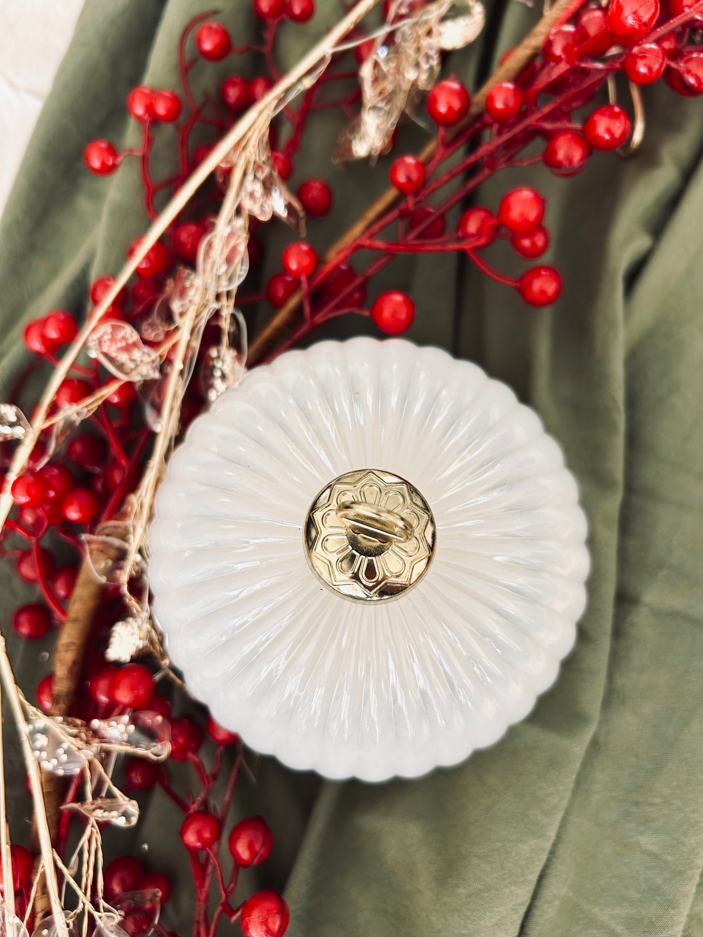White Bauble Candle