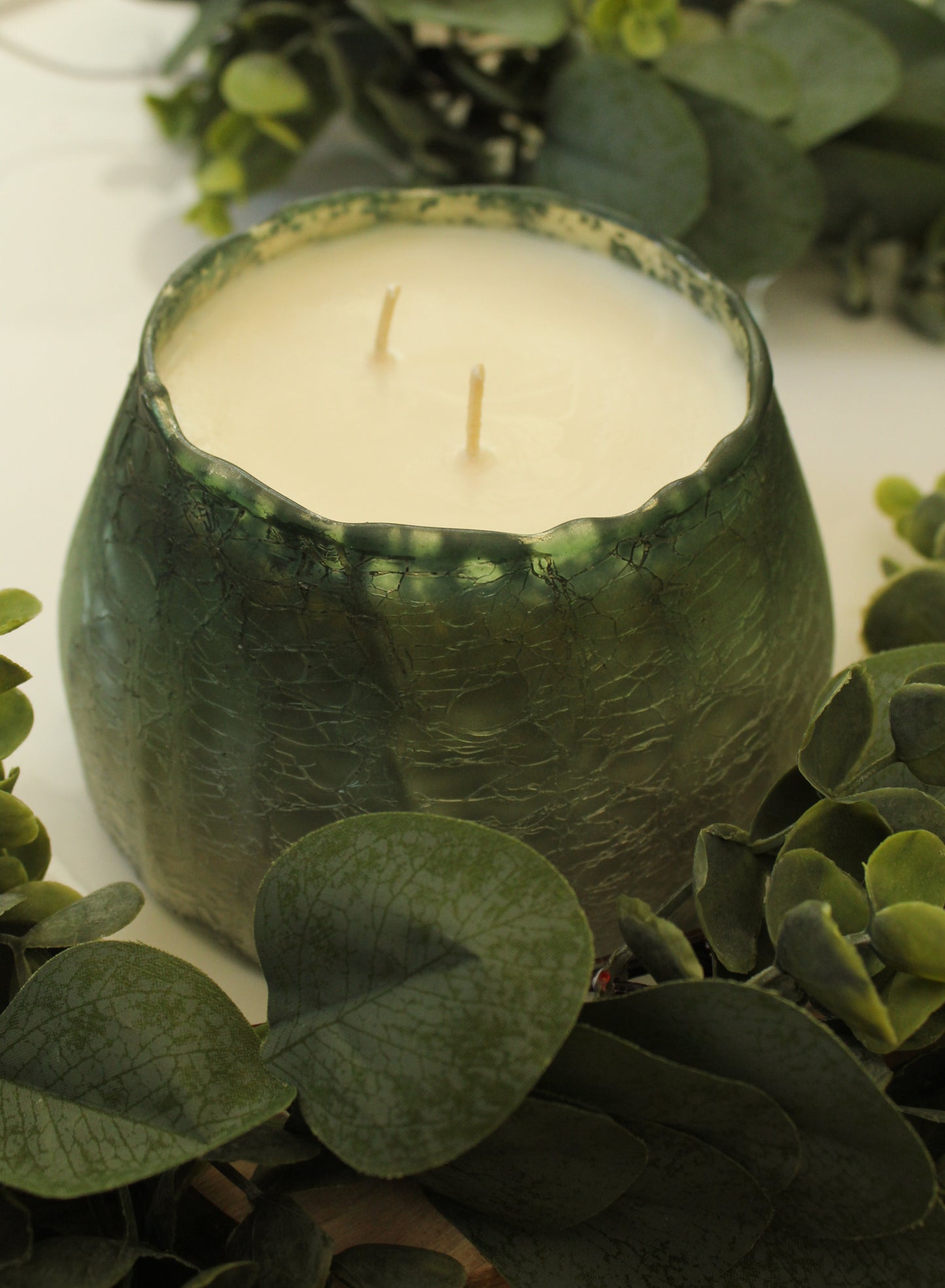 Green Christmas Candle