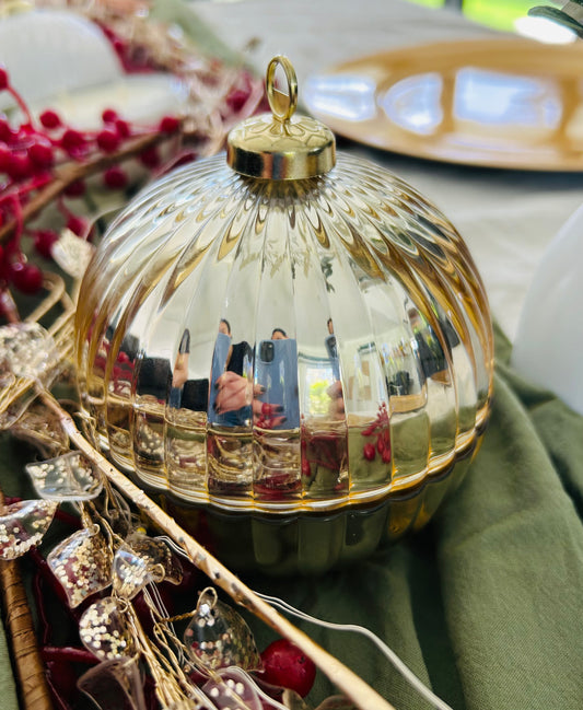 Gold Bauble Candle
