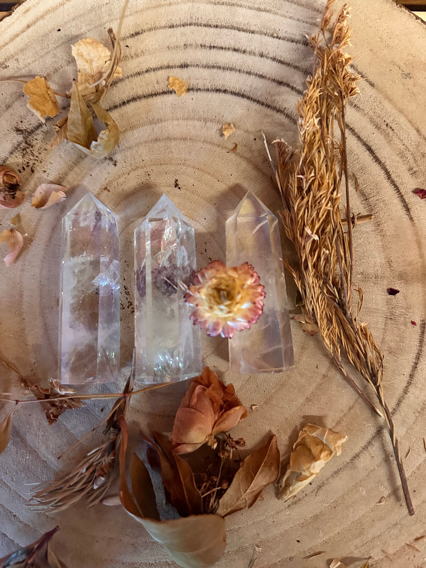 Aura Clear Quartz Towers