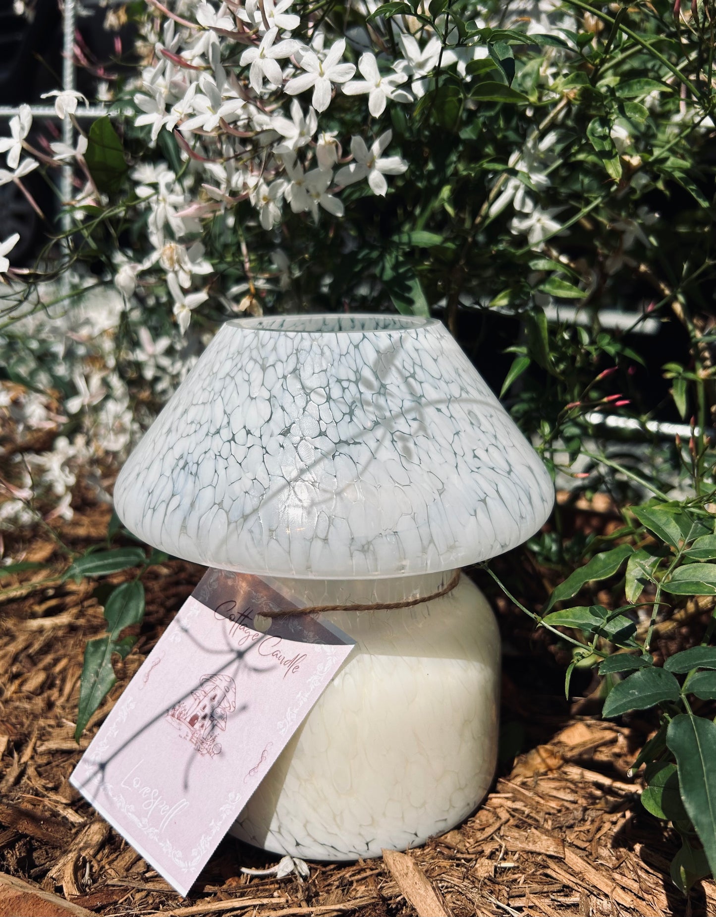 Mushroom Lamp Candle- White
