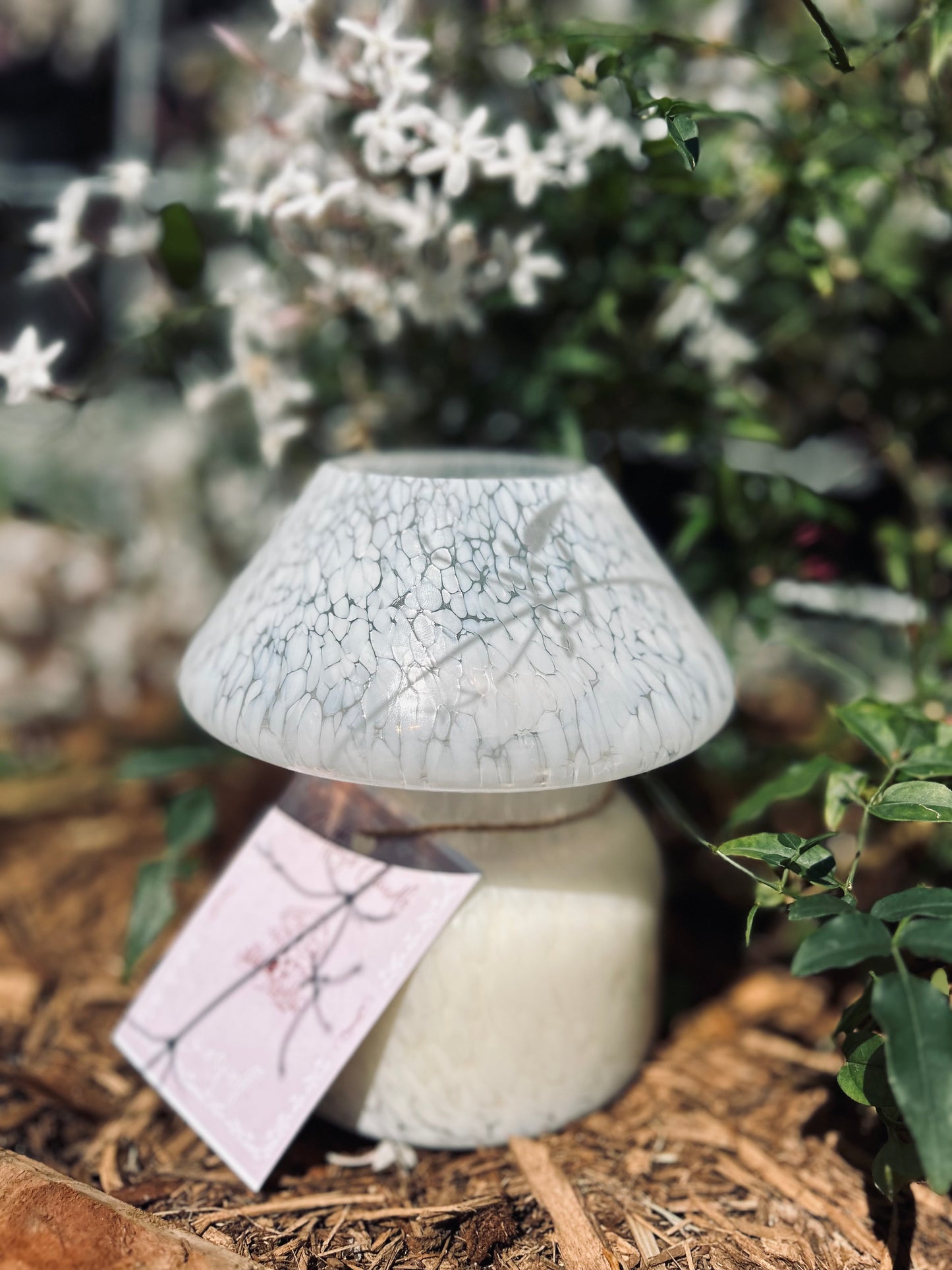Mushroom Lamp Candle- White