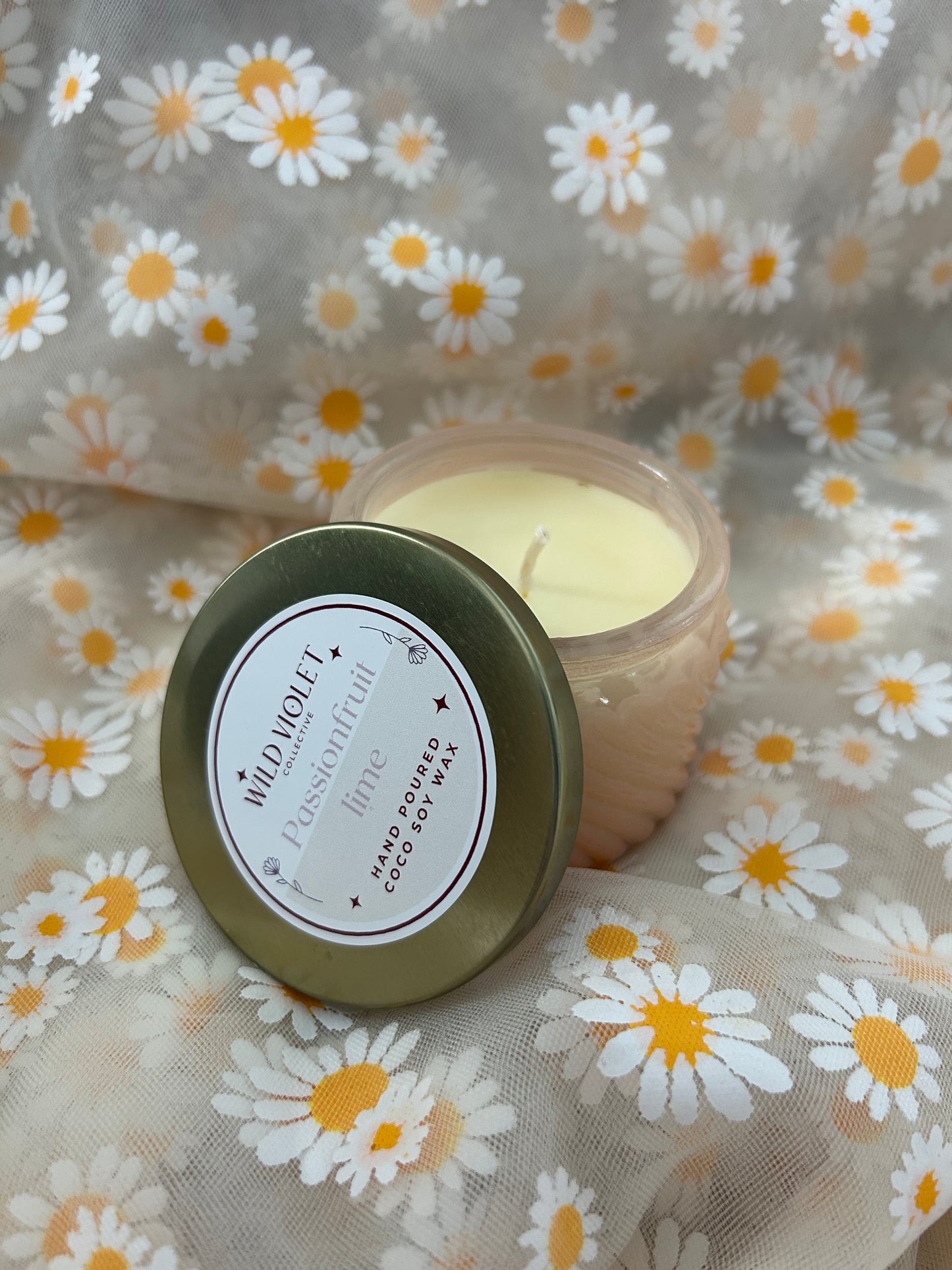 Mini Pink Swirl Candle