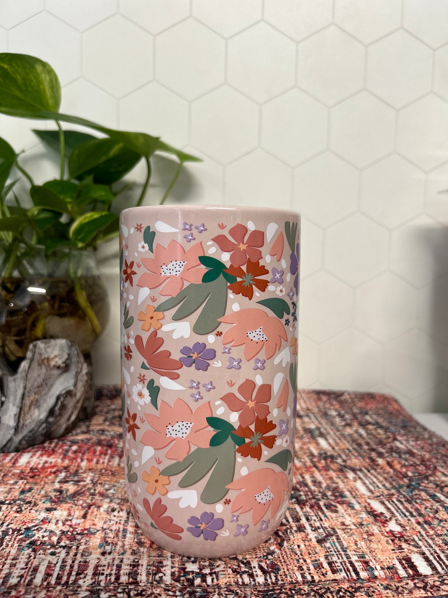 Floral Print Vase