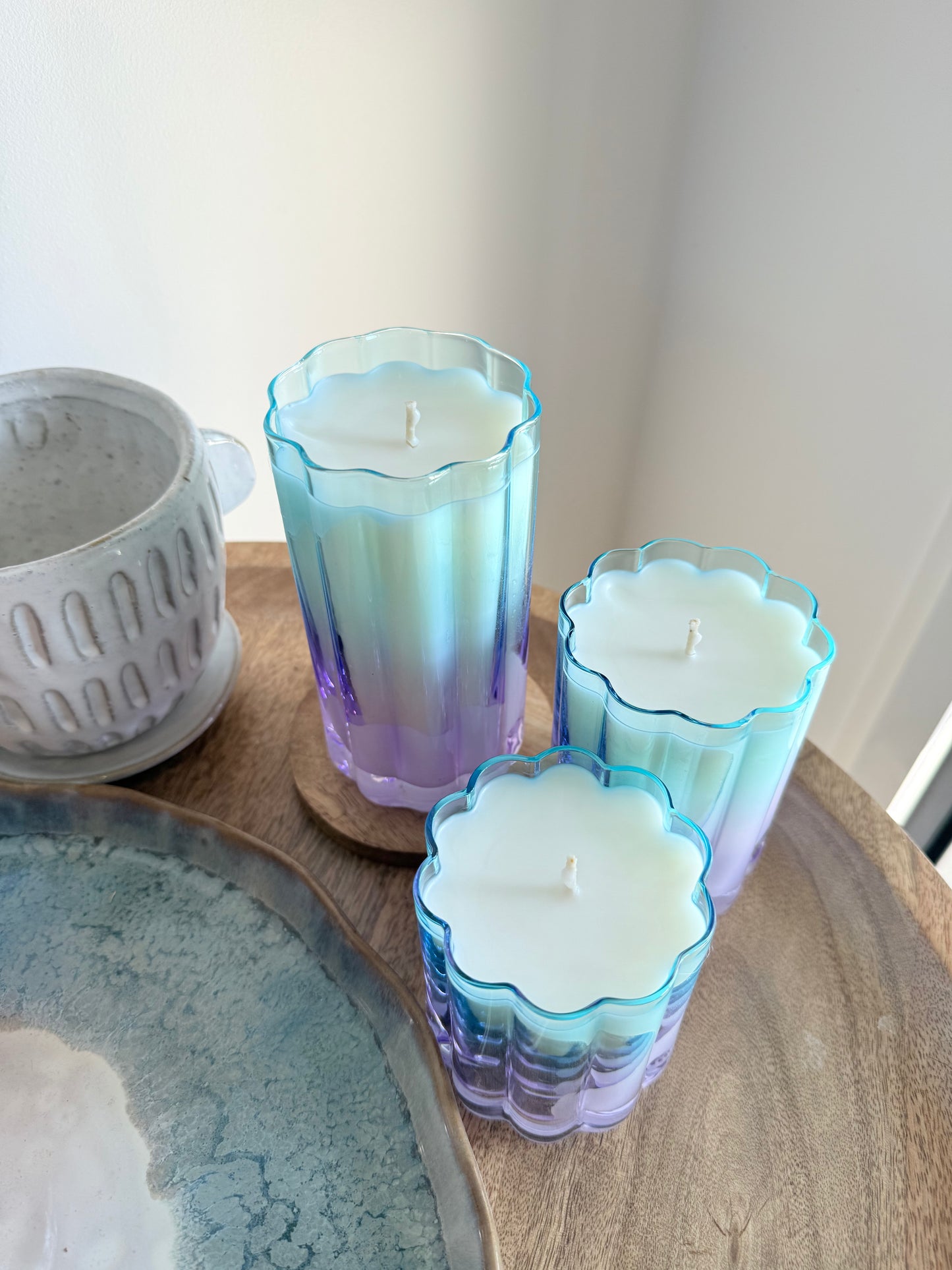 Blue Cypress Jasmine ‘Blue Lagoon’ candle trio