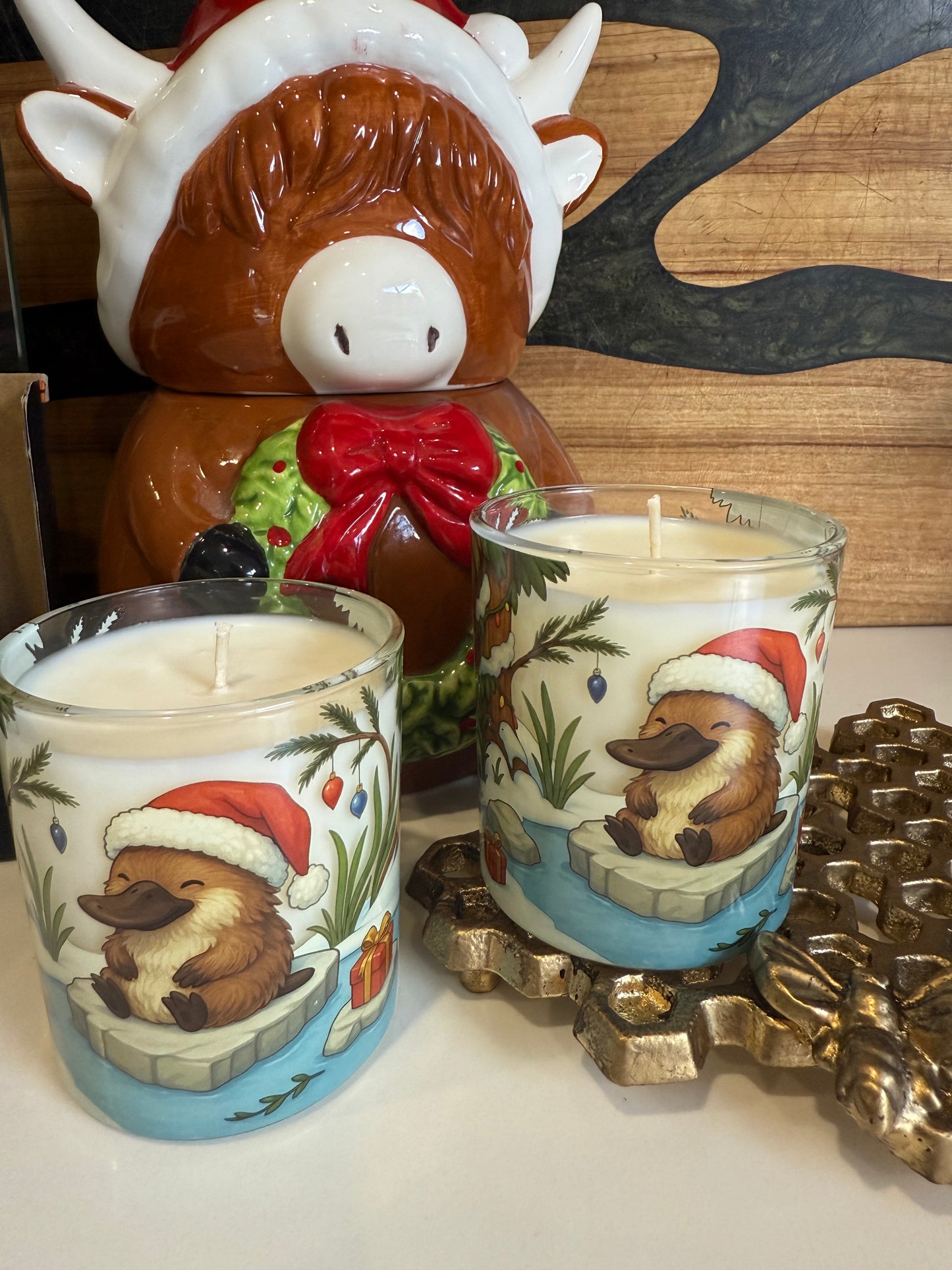 Platypus Christmas candle