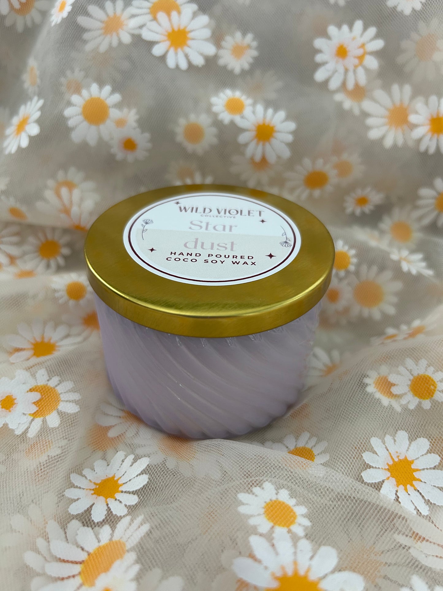 Mini Purple Swirl Candle