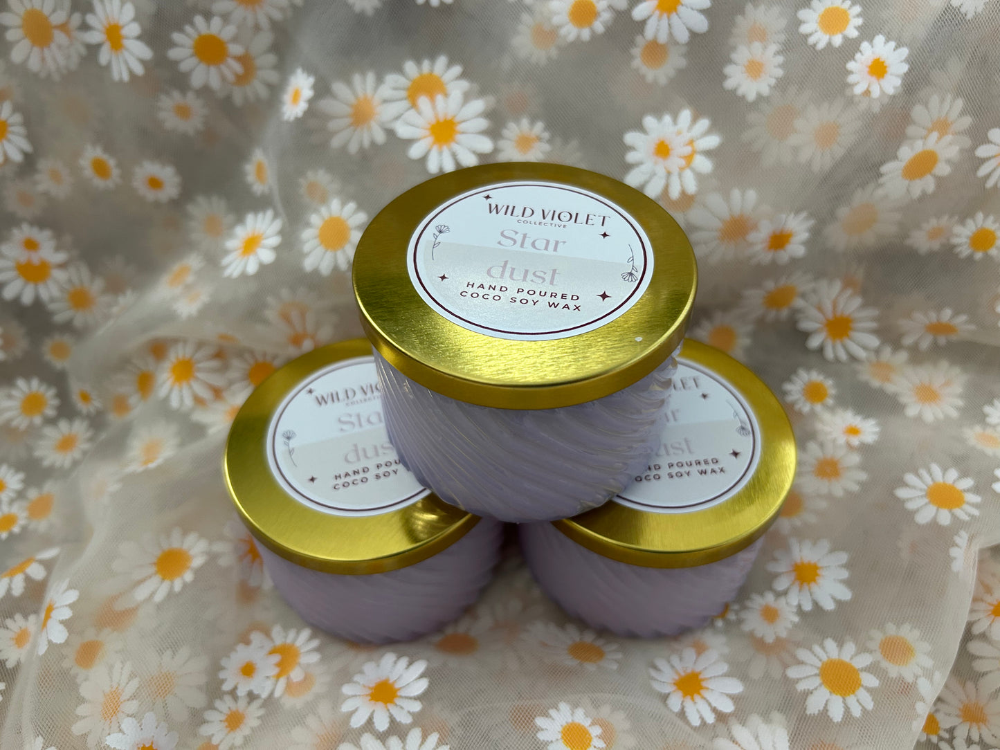 Mini Purple Swirl Candle