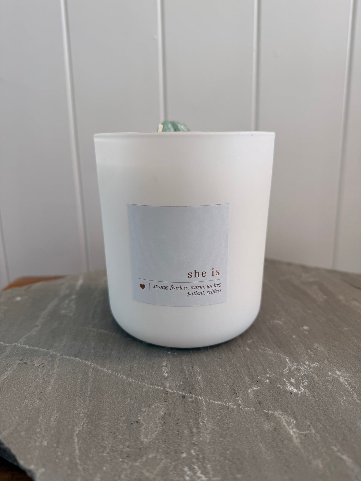 She is - aventurine candle
