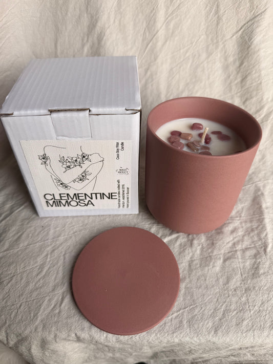 Pink Ceramic Candle