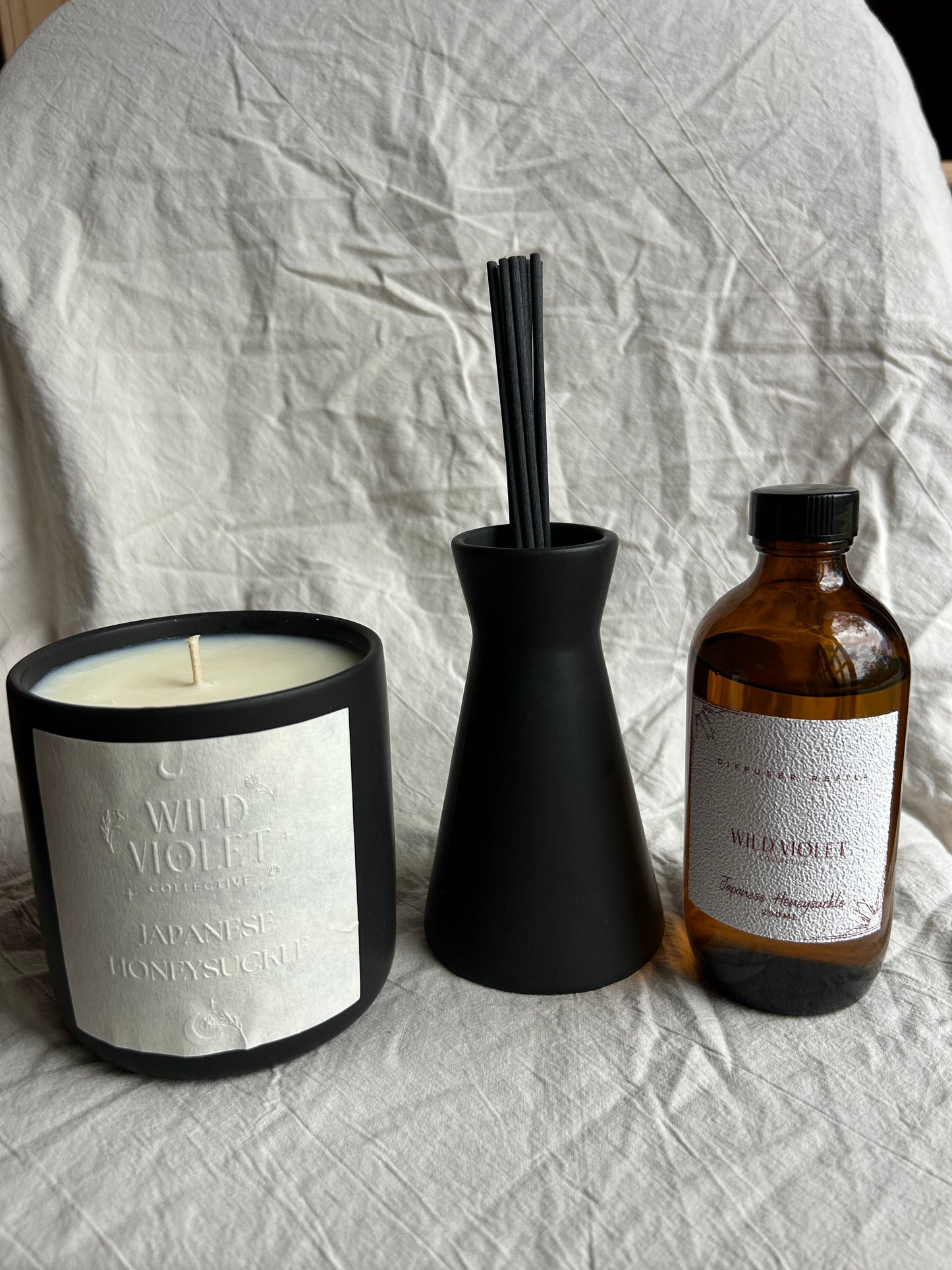 Matte Black Candle & Diffuser bundle