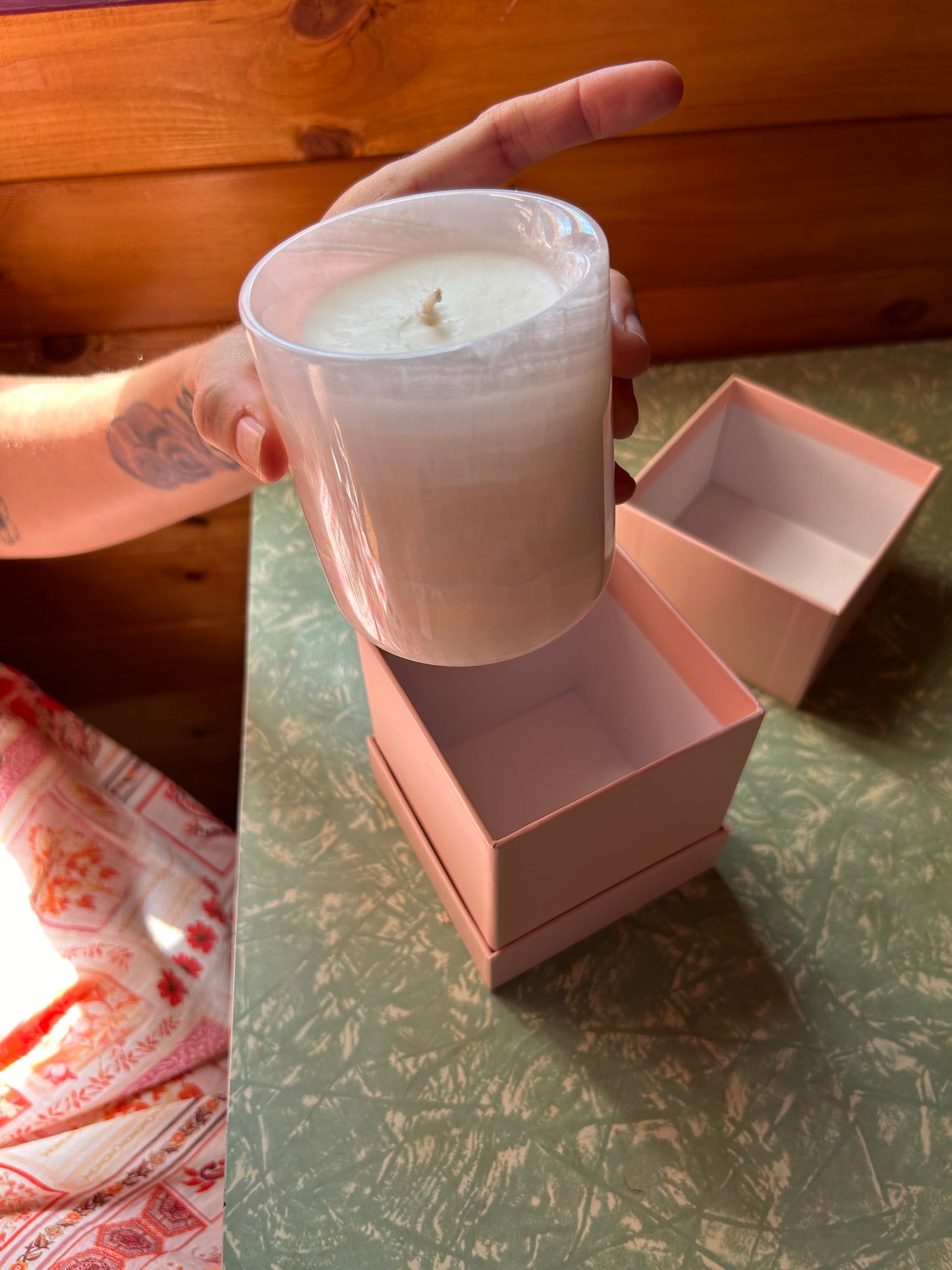 LIMITED EDITION- pink onyx candle