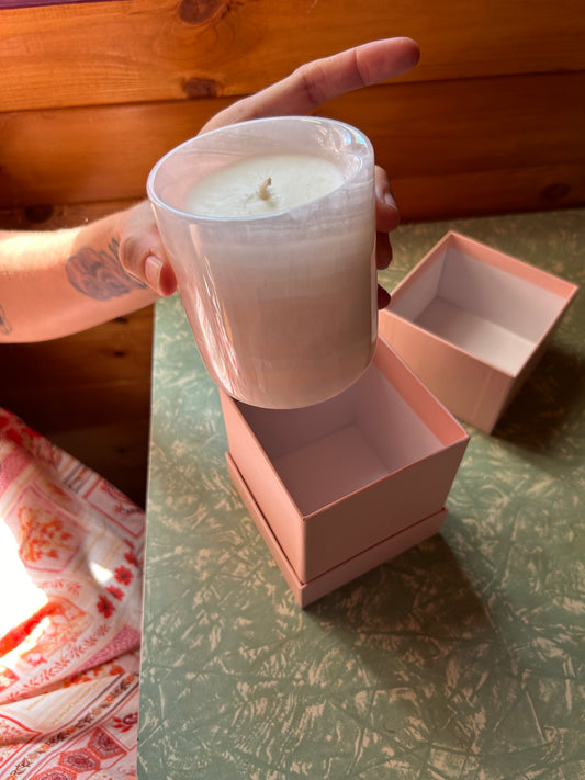 LIMITED EDITION- pink onyx candle