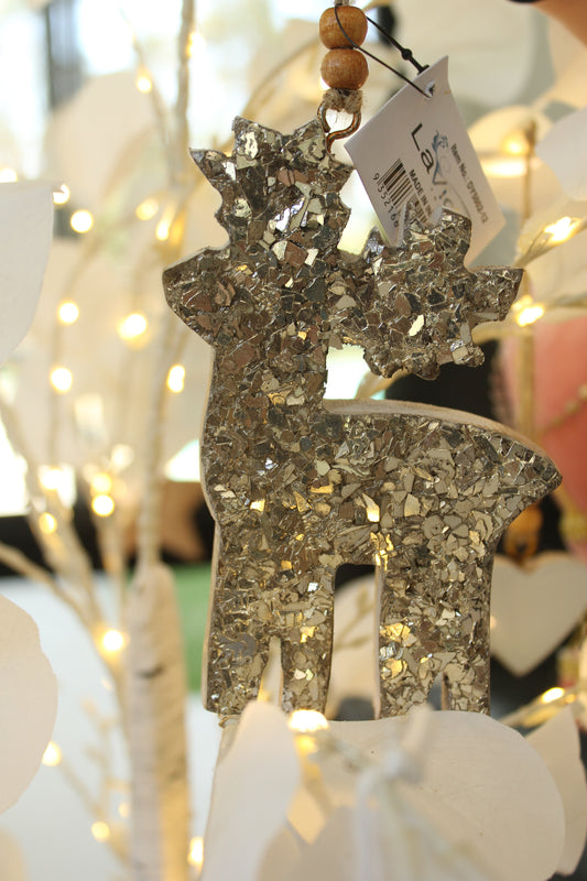 Gold Reindeer decoration