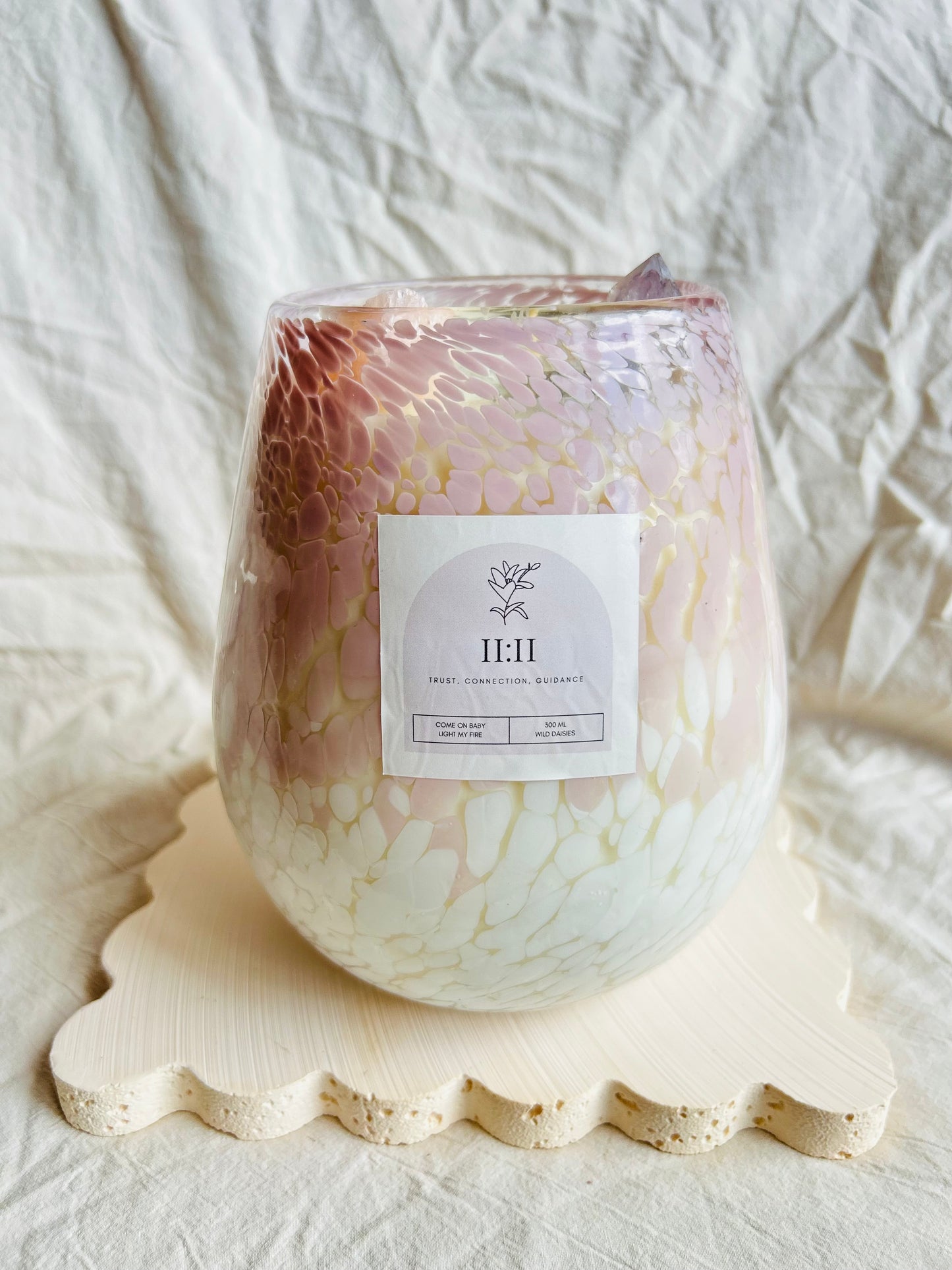11:11 crystal candle- 1 left