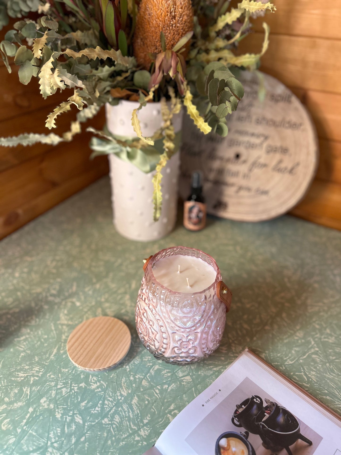 Bloom candle - pink