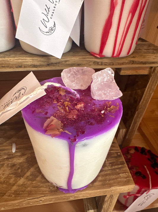 Love and Peace Candle - White