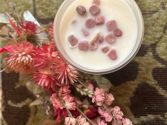 Rhodonite Candle