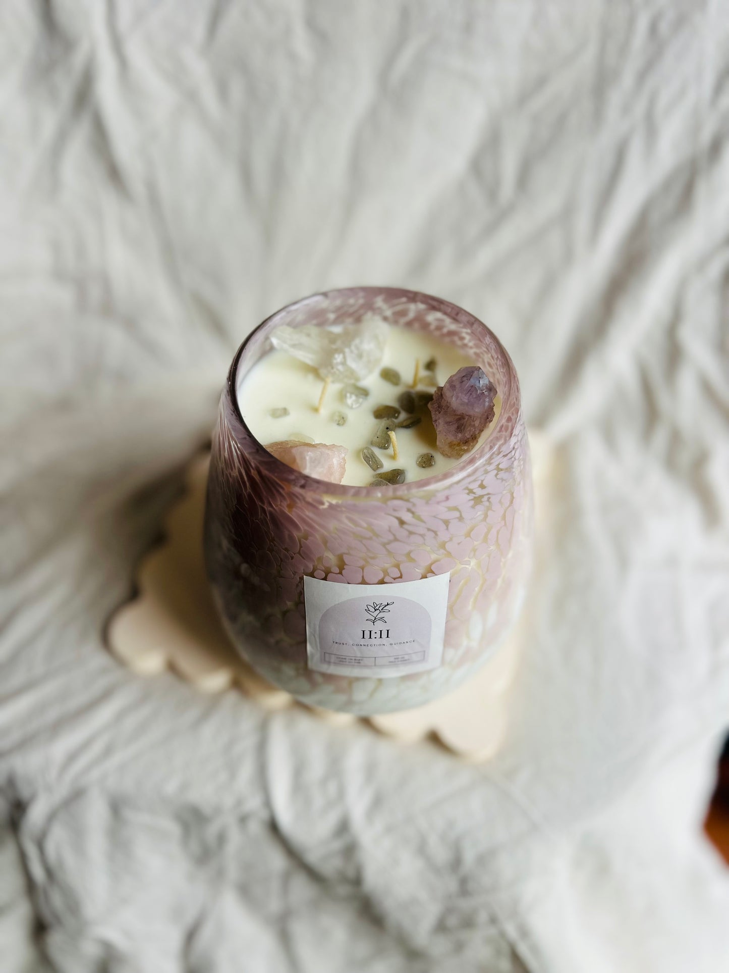 11:11 crystal candle- 1 left