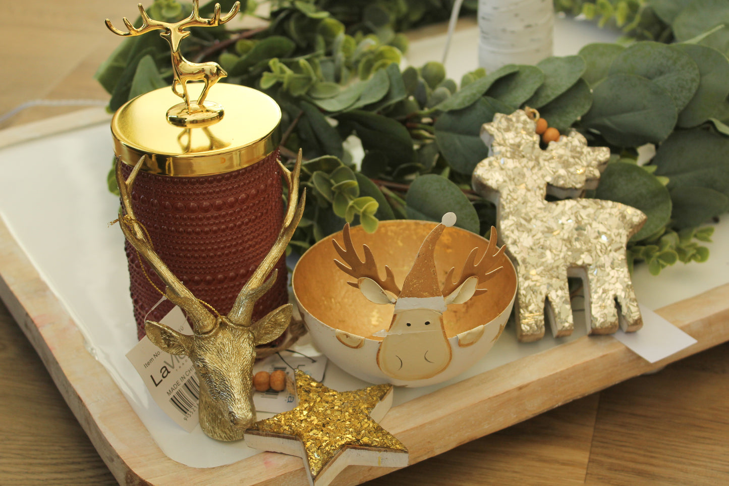 Gold Deer Head Decoration