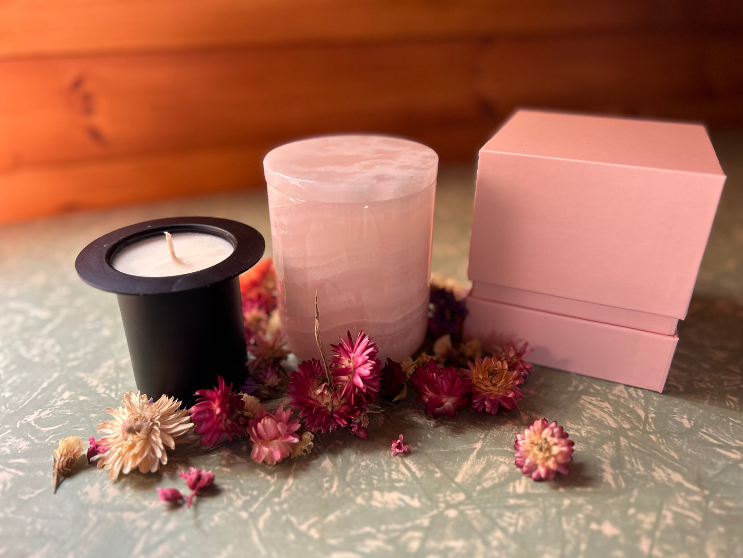 LIMITED EDITION- pink onyx candle