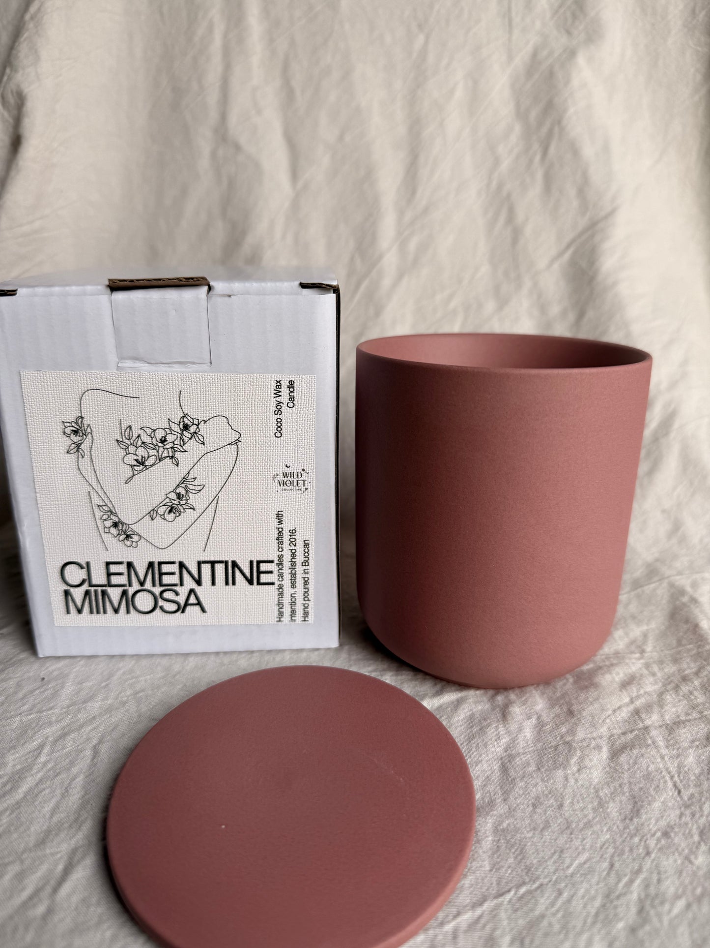 Pink Ceramic Candle