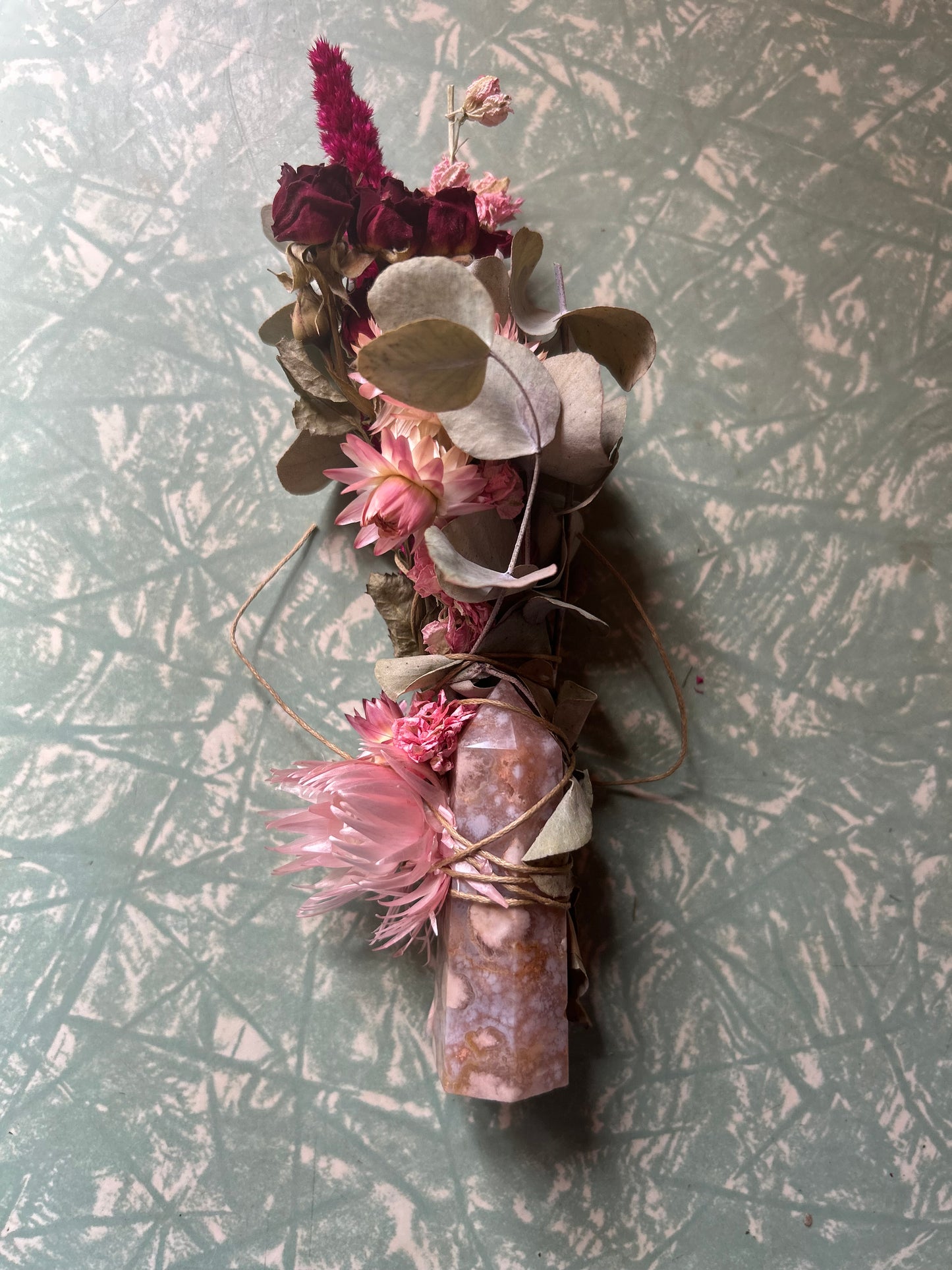 Flower agate cleansing flower wand