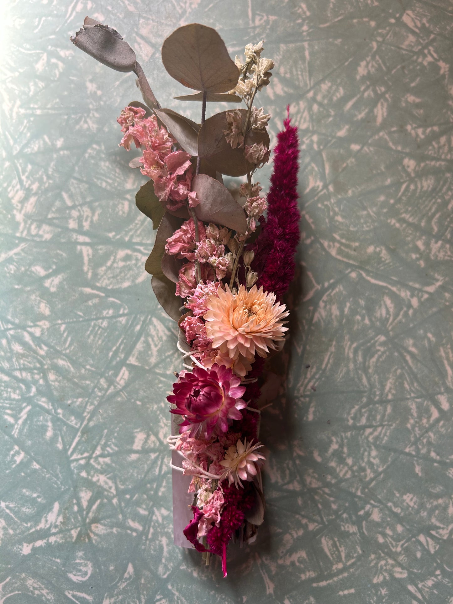 Rose quartz floral cleansing wand