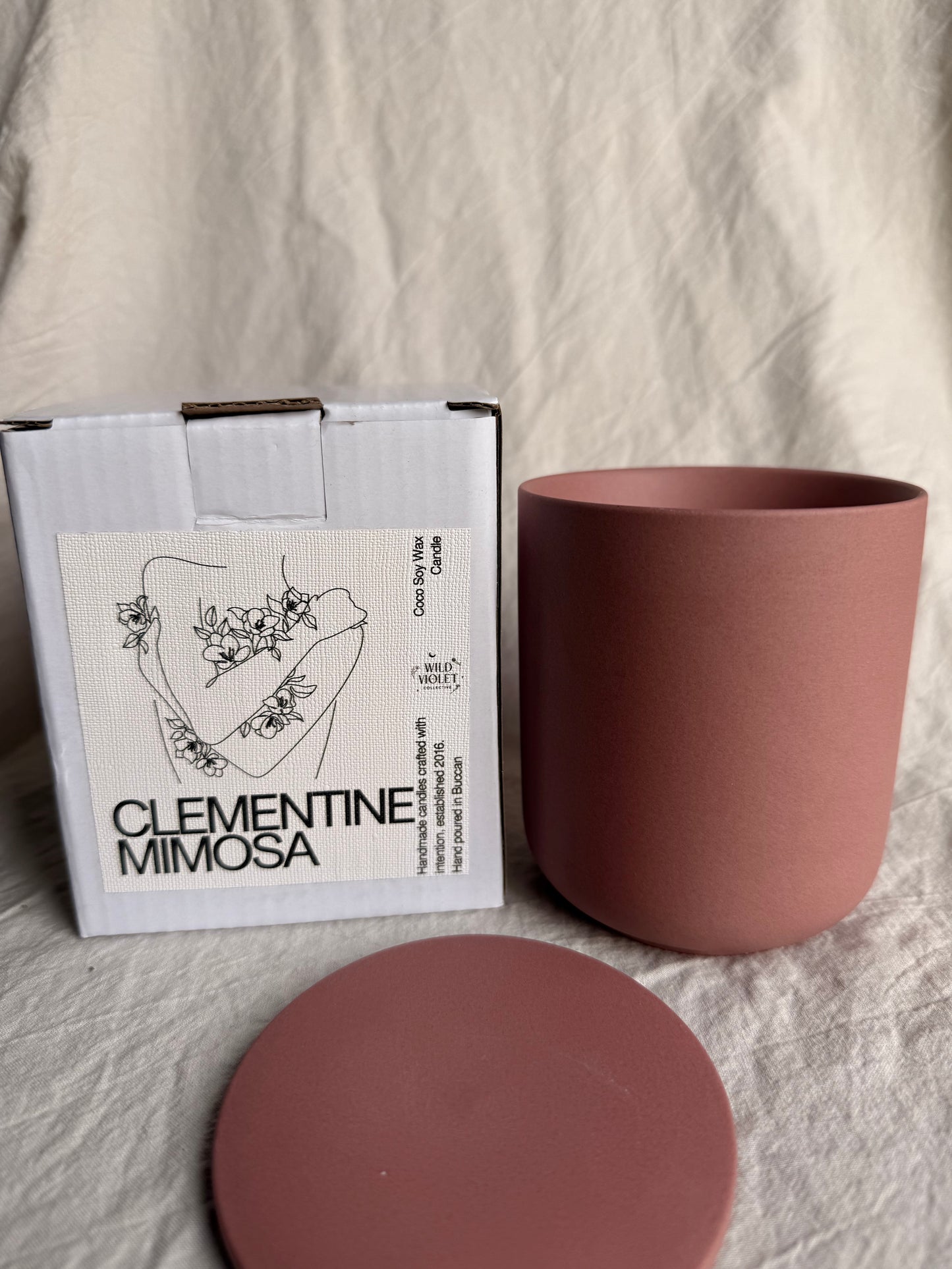 Pink Ceramic Candle