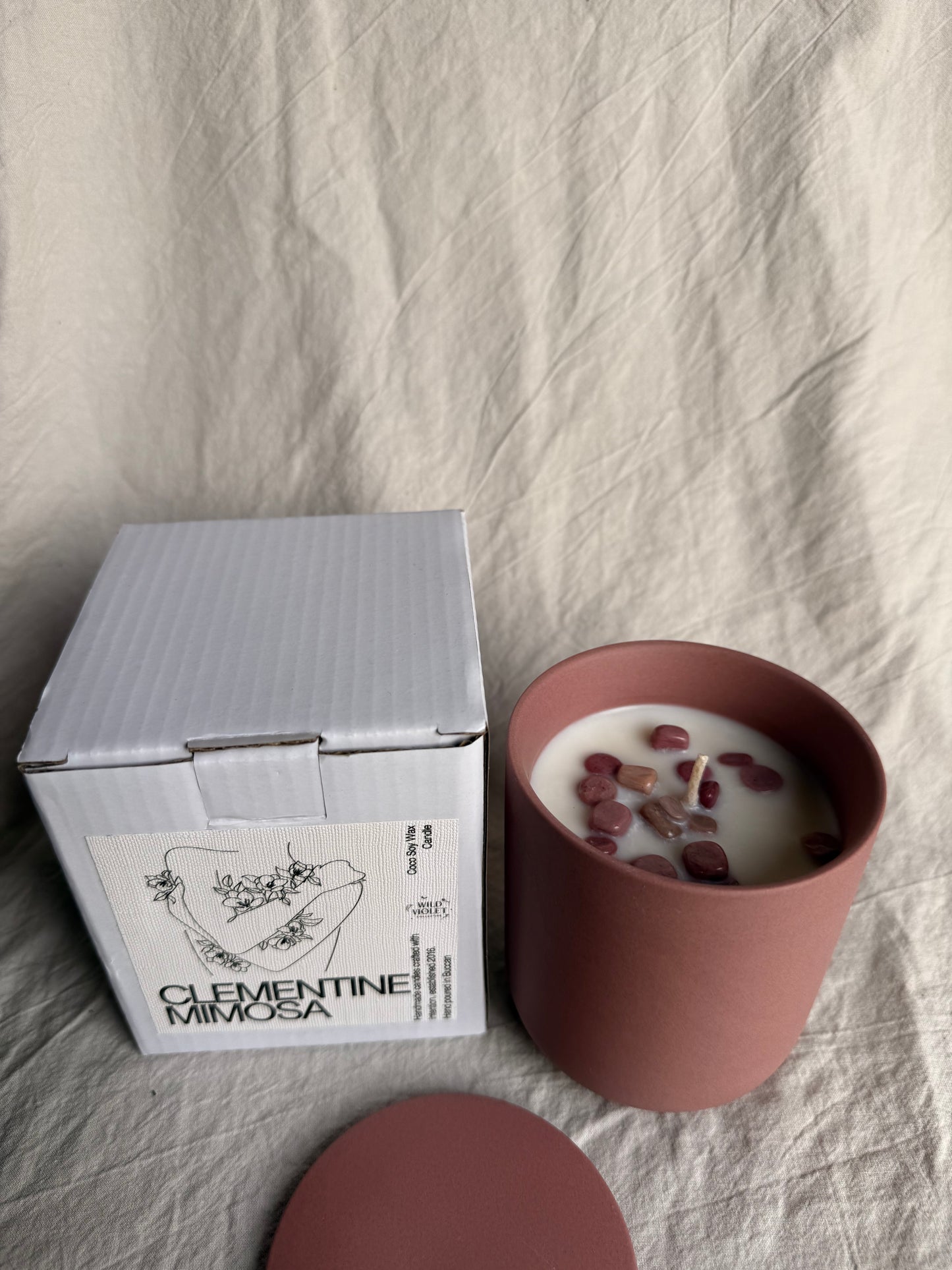 Pink Ceramic Candle