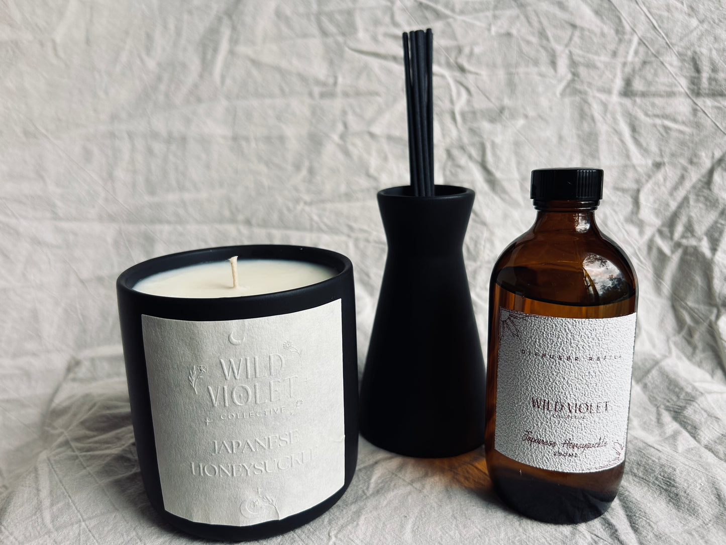 Matte Black Candle & Diffuser bundle