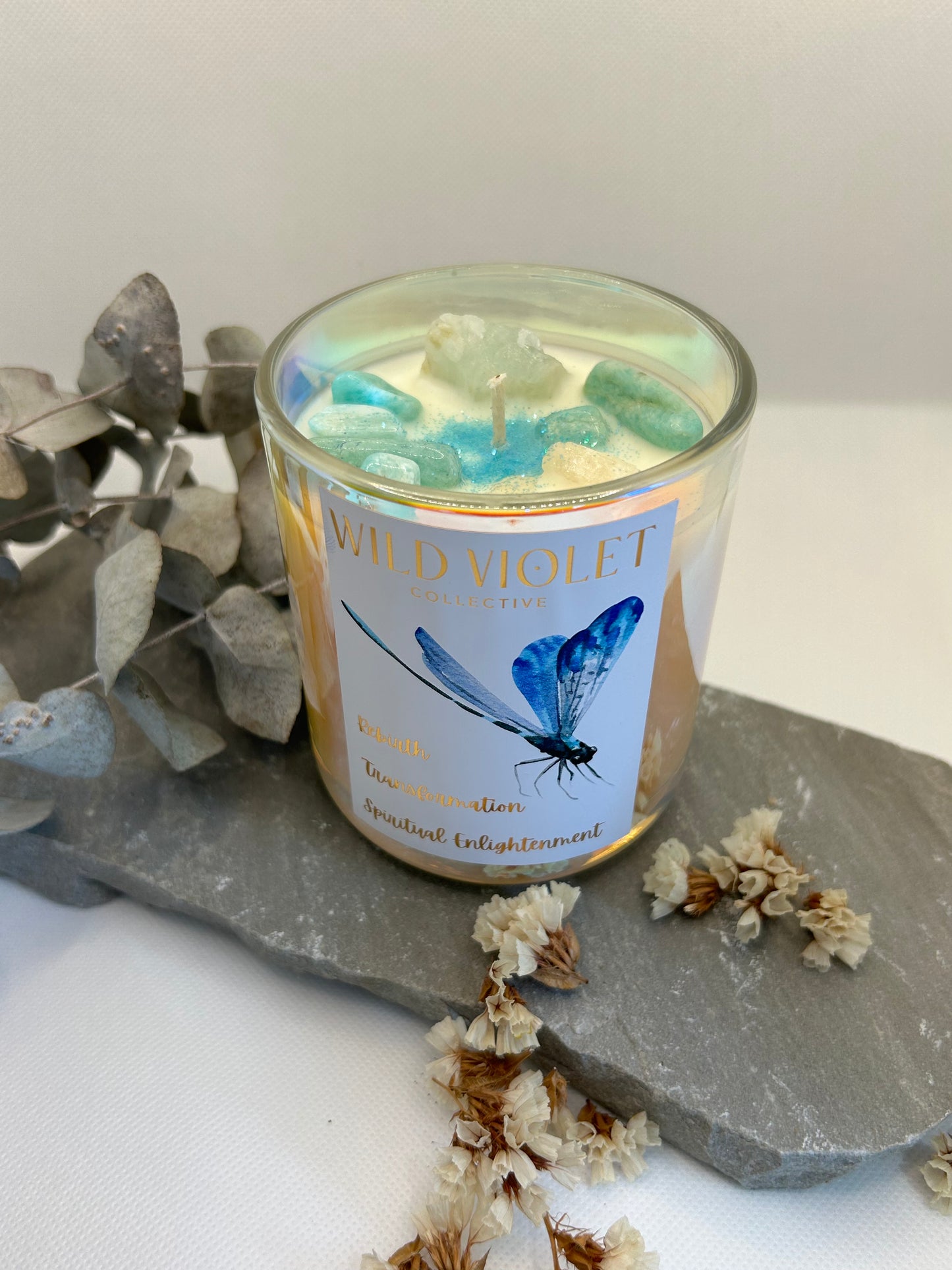 Dragonfly candle 💜