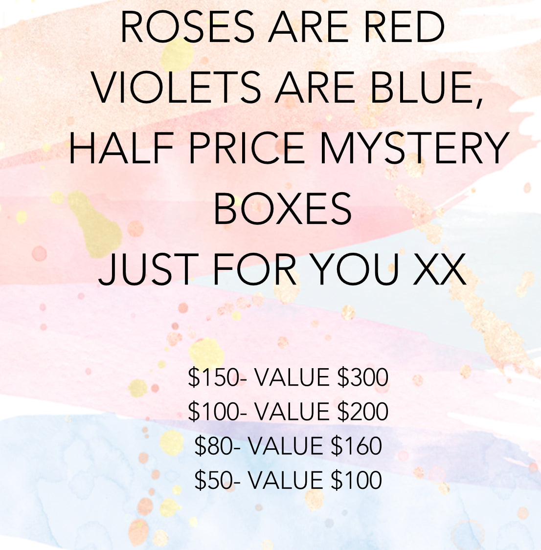 Half price mystery boxes xx