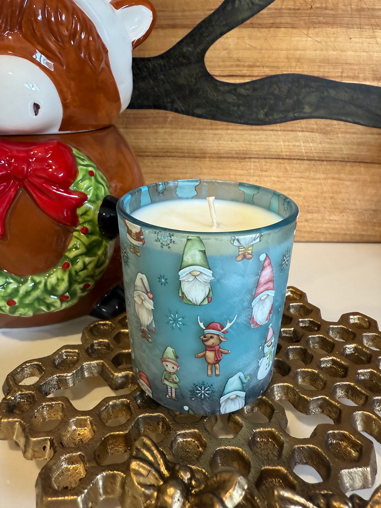 Christmas scene candle - small