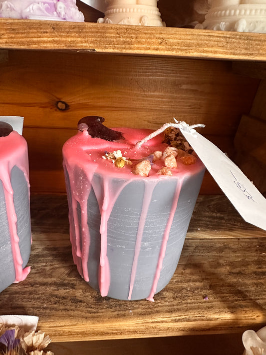 Love and Peace Candle - Grey