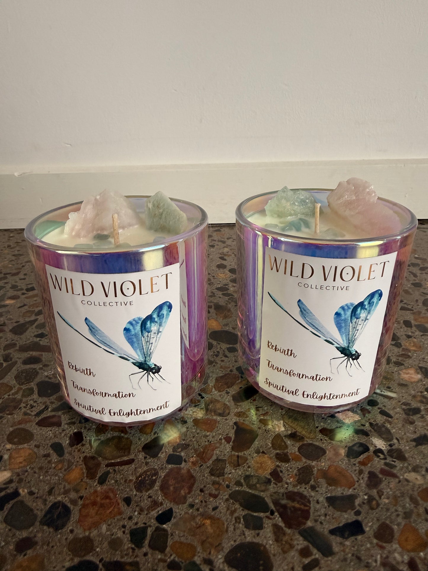 Dragonfly candle 💜