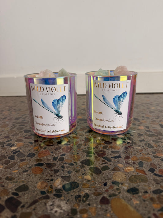 Dragonfly candle 💜