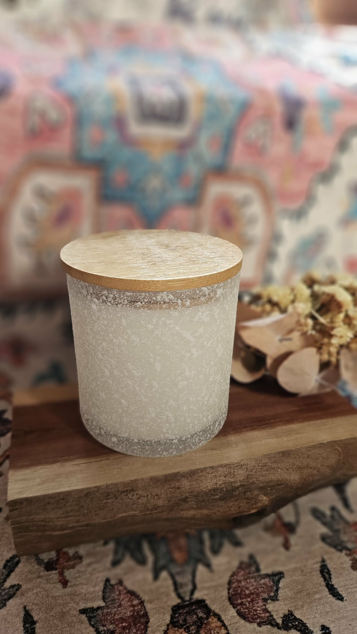 White Frosted candle