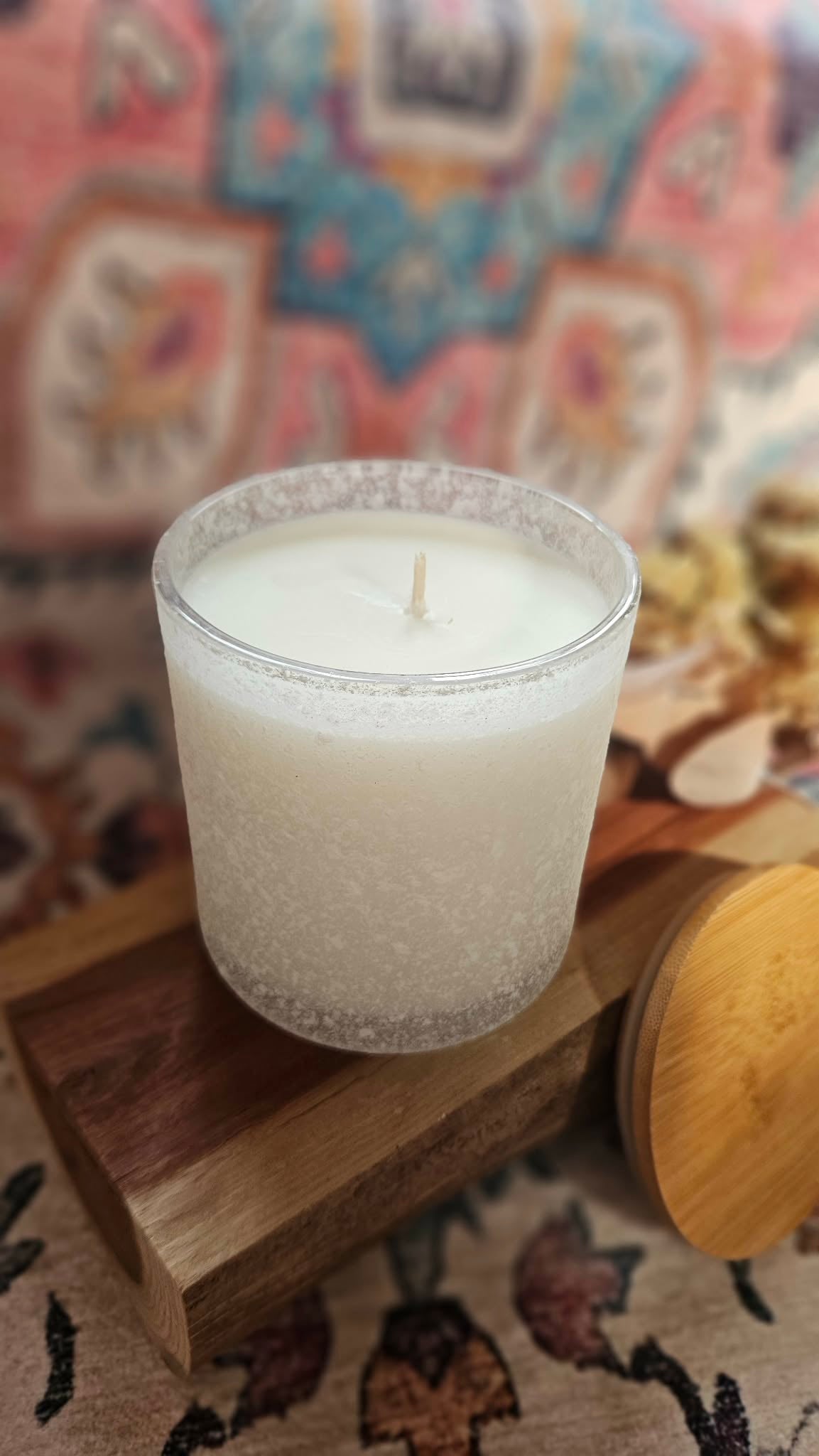 White Frosted candle