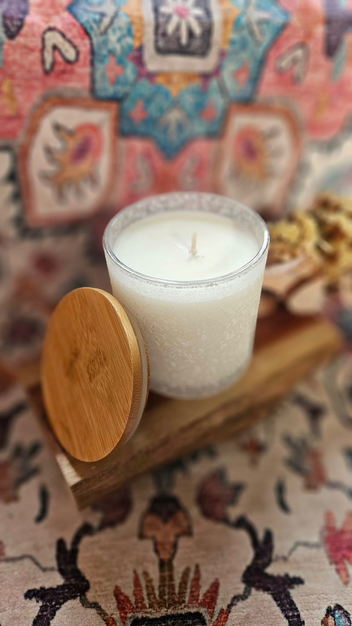 White Frosted candle
