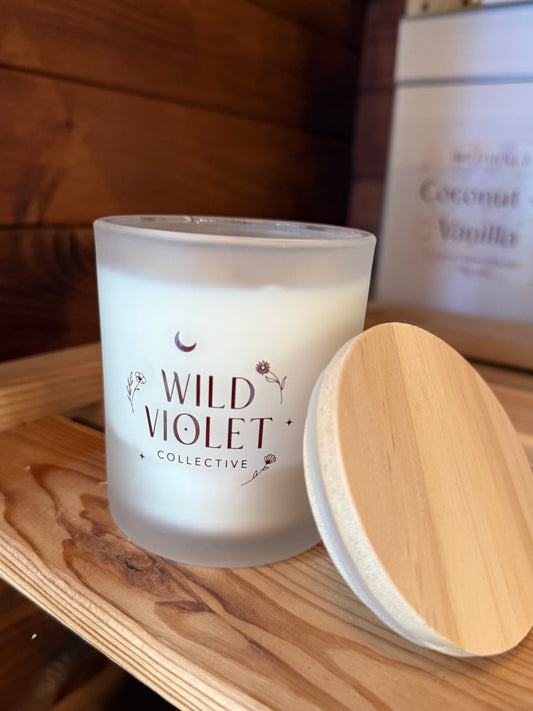 Wild Violet candle - flourite