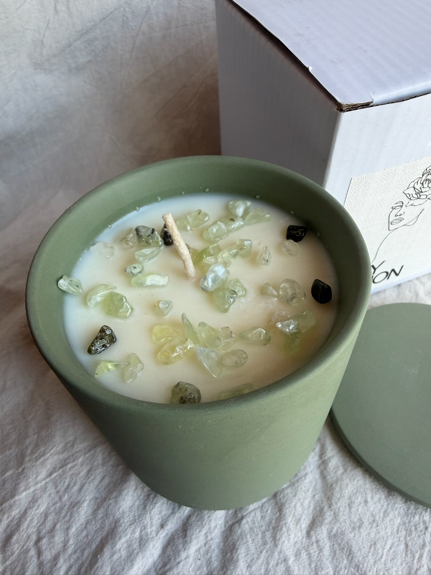Green Ceramic Candle