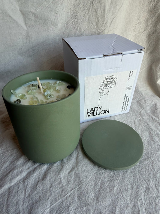 Green Ceramic Candle