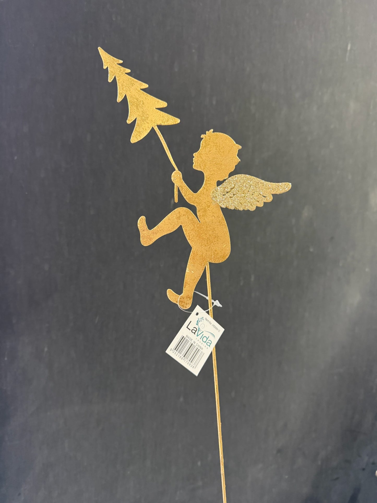 Gold Cherub Plant Stake